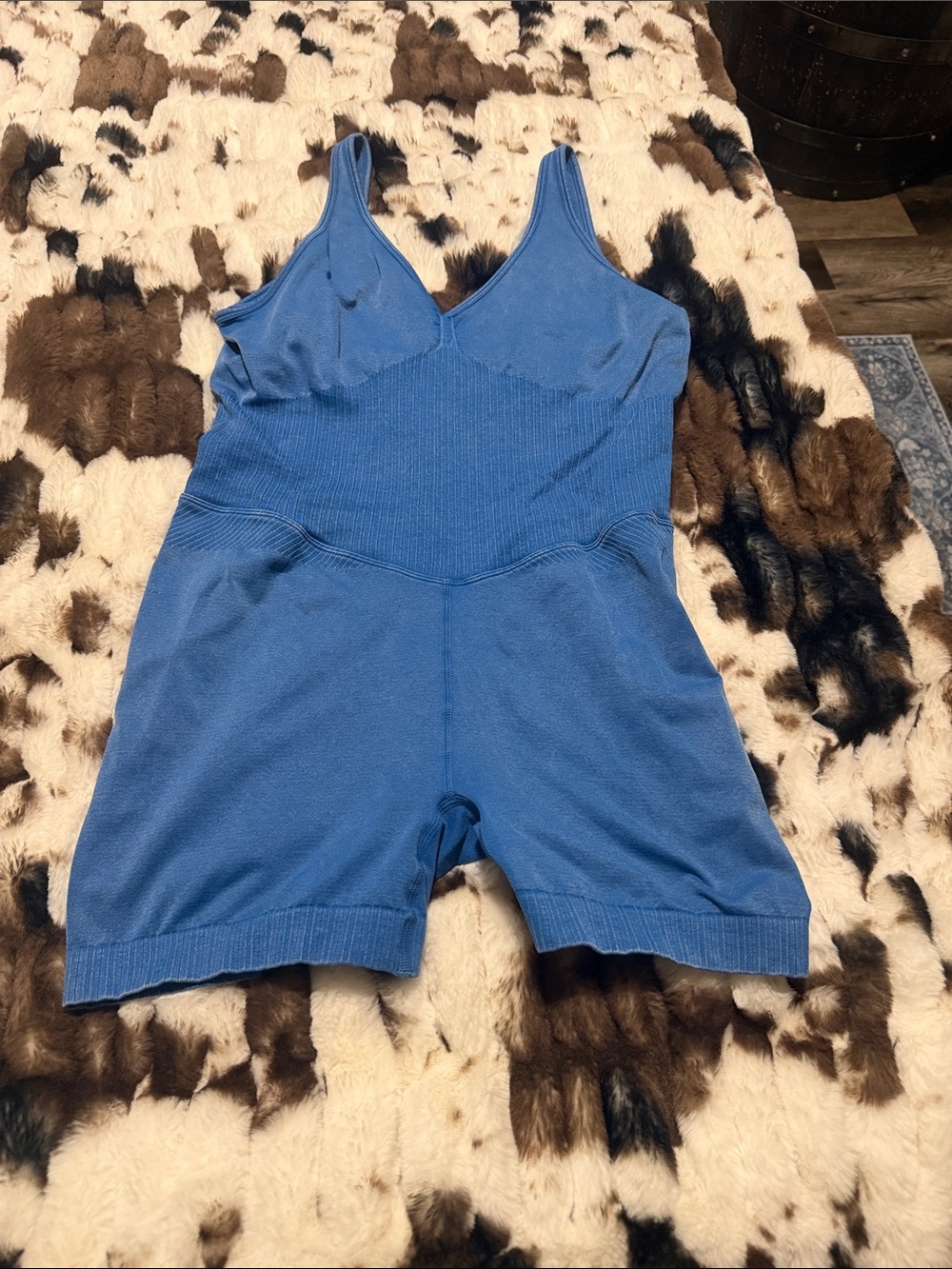 Target Blue Knit Jumpsuit Romper